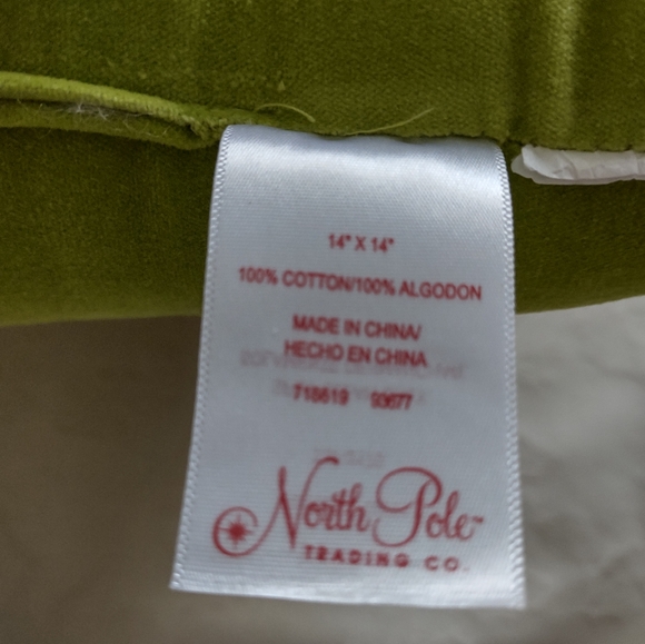 North Pole Christmas multi color holiday throw decor pillow - Picture 4 of 4